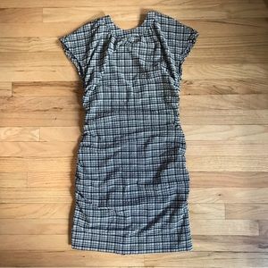 Ganni Plaid Seersucker Dress
